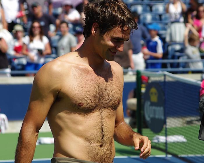Free Roger Federer Hairy Chest The Celebrity Daily.