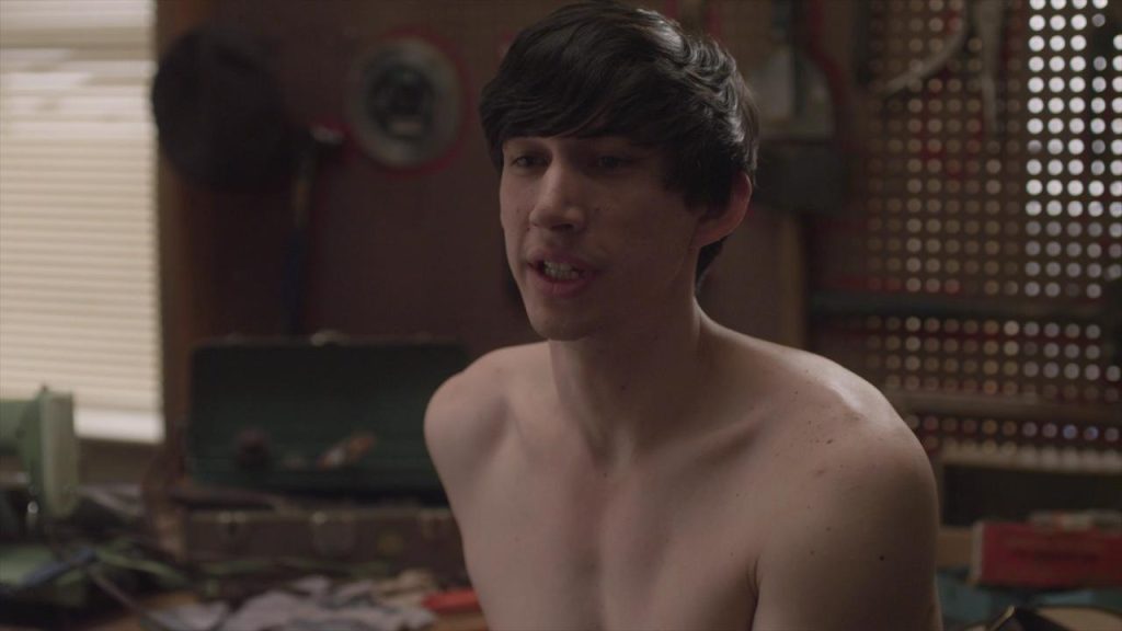 Adam Driver shirtless in Girls Pilot